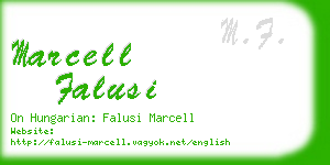 marcell falusi business card